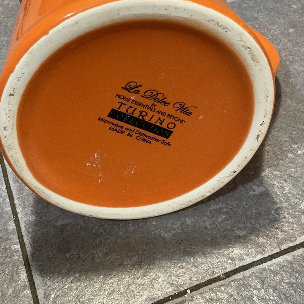 Orange Ceramic Pitcher - Picture 6 of 7
